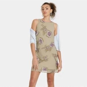 Wild Fable Beige Floral Mini Dress